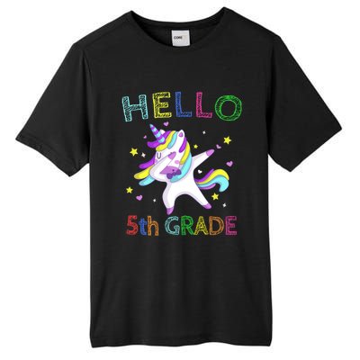 Hello 5Th Grade Teacher Unicorn Back To School Meaningful Gift Tall Fusion ChromaSoft Performance T-Shirt