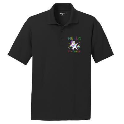 Hello 5Th Grade Teacher Unicorn Back To School Meaningful Gift PosiCharge RacerMesh Polo