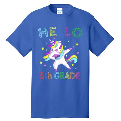 Hello 5Th Grade Teacher Unicorn Back To School Meaningful Gift Tall T-Shirt