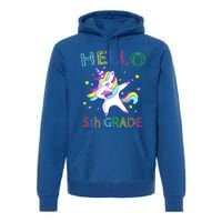 Hello 5Th Grade Teacher Unicorn Back To School Meaningful Gift Premium Hoodie