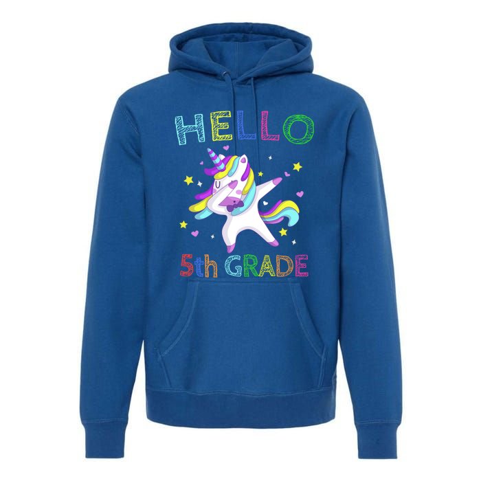 Hello 5Th Grade Teacher Unicorn Back To School Meaningful Gift Premium Hoodie