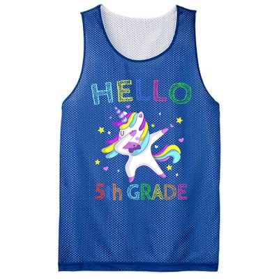 Hello 5Th Grade Teacher Unicorn Back To School Meaningful Gift Mesh Reversible Basketball Jersey Tank