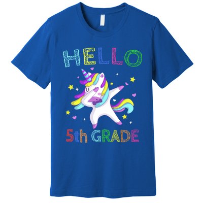 Hello 5Th Grade Teacher Unicorn Back To School Meaningful Gift Premium T-Shirt