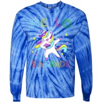 Hello 5Th Grade Teacher Unicorn Back To School Meaningful Gift Tie-Dye Long Sleeve Shirt