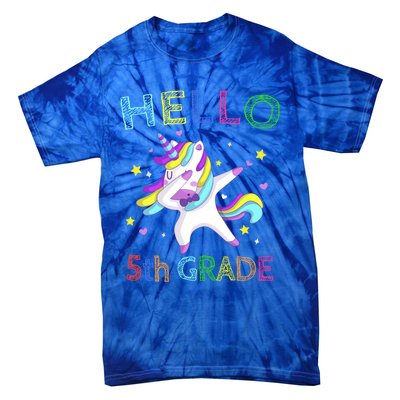 Hello 5Th Grade Teacher Unicorn Back To School Meaningful Gift Tie-Dye T-Shirt