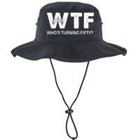 Happy 50th Party Wtf WhoS Turning Fifty Funny 50th Birthday Bucket Hat