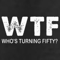 Happy 50th Party Wtf WhoS Turning Fifty Funny 50th Birthday Microfiber Hand Towel