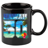 Hawaii 50th State Hawaii Hibiscus 50 11oz C Handle Ceramic Mug