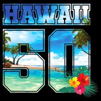Hawaii 50th State Hawaii Hibiscus 50 Drawstring Bag