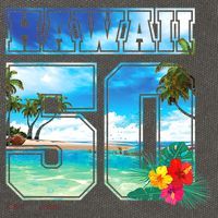 Hawaii 50th State Hawaii Hibiscus 50 Cotton Canvas Backpack