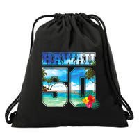 Hawaii 50th State Hawaii Hibiscus 50 Drawstring Bag