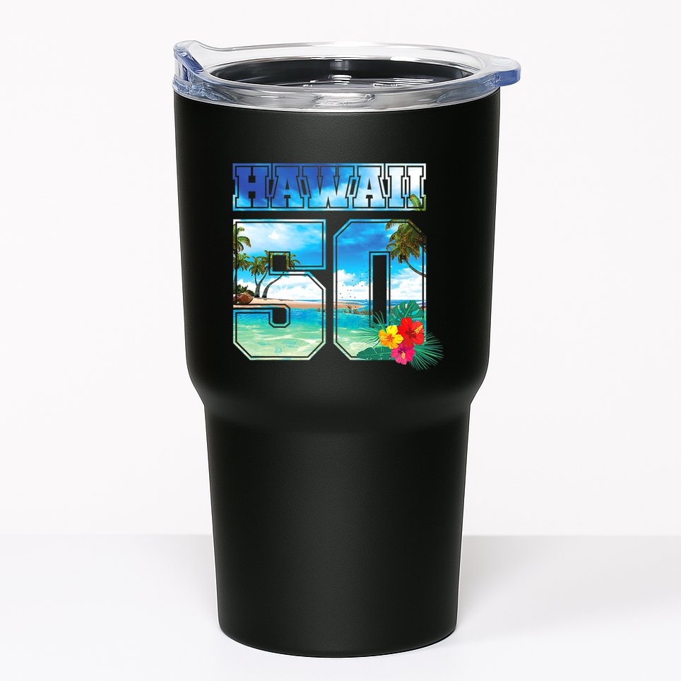 Hawaii 50th State Hawaii Hibiscus 50 Tumbler