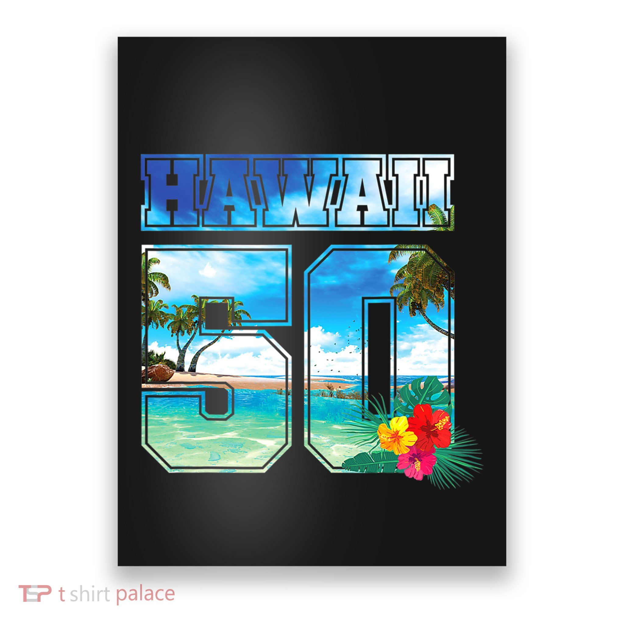 Hawaii 50th State Hawaii Hibiscus 50 Poster