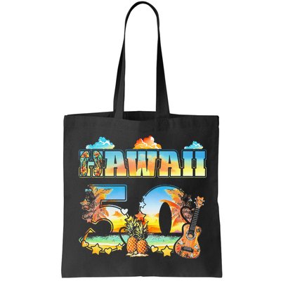 Hawaii 50Th State Hawaiian Beach Hibiscus 50 Maui Sunset Bag