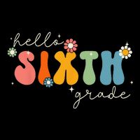 Hello 6th Grade Retro Groovy Back To School Teacher Sweatshirt