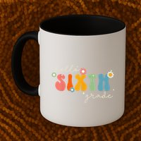 Hello 6th Grade Retro Groovy Back To School Teacher Mug