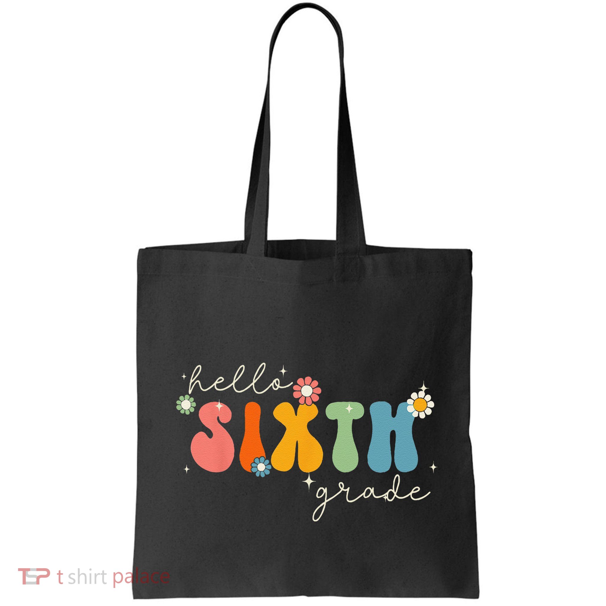 Hello 6th Grade Retro Groovy Back To School Teacher Bag