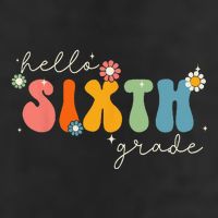 Hello 6th Grade Retro Groovy Back To School Teacher 25L Jumbo Tote
