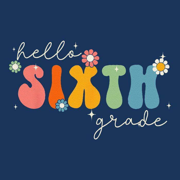 Hello 6th Grade Retro Groovy Back To School Teacher Infant Baby Jersey Bodysuit