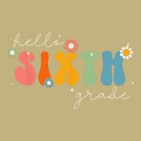 Hello 6th Grade Retro Groovy Back To School Teacher Long Sleeve Shirt
