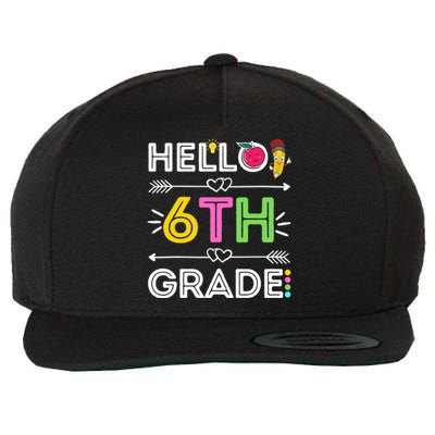 Hello 6Th Grade Sixth Teacher Student Back To School Gift Wool Snapback Cap