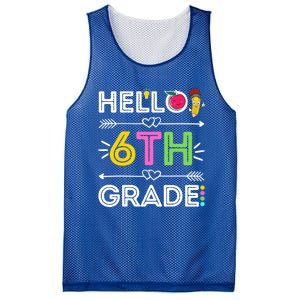 Hello 6Th Grade Sixth Teacher Student Back To School Gift Mesh Reversible Basketball Jersey Tank