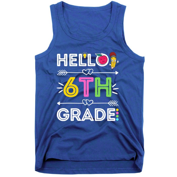 Hello 6Th Grade Sixth Teacher Student Back To School Gift Tank Top