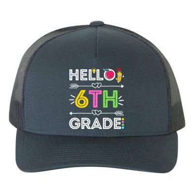 Hello 6Th Grade Sixth Teacher Student Back To School Gift Yupoong Adult 5-Panel Trucker Hat