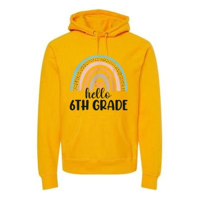 Hello 6Th Grade Rainbow Back To School Teachers Gift Premium Hoodie