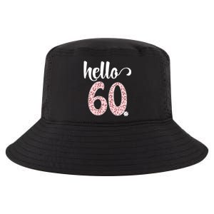 Hello 60 Rose Leopard Daisy Flower Sixty 60th Birthday Party Gift Cool Comfort Performance Bucket Hat