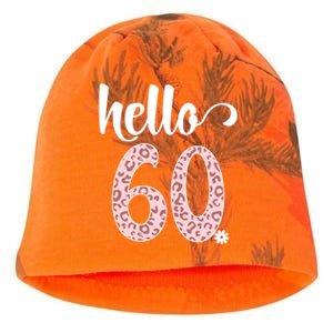 Hello 60 Rose Leopard Daisy Flower Sixty 60th Birthday Party Gift Kati - Camo Knit Beanie