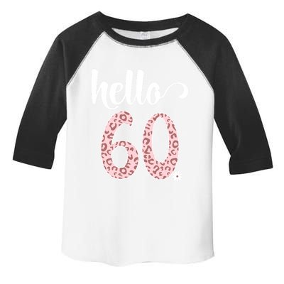 Hello 60 Rose Leopard Daisy Flower Sixty 60th Birthday Party Gift Toddler Fine Jersey T-Shirt