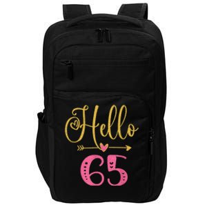 Hello 65 Years Old Wo's 65th Birthday Impact Tech Backpack