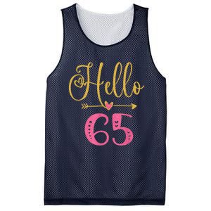 Hello 65 Years Old Wo's 65th Birthday Mesh Reversible Basketball Jersey Tank