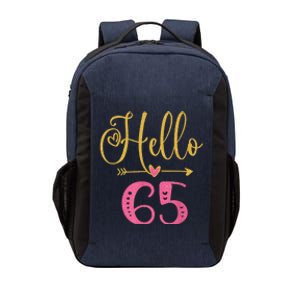 Hello 65 Years Old Wo's 65th Birthday Vector Backpack