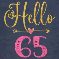 Hello 65 Years Old Wo's 65th Birthday Vector Backpack