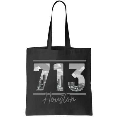 Houston 713 Area Code Skyline Texas Pride Vintage Bag