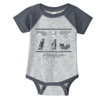 Houston 713 Area Code Skyline Texas Pride Vintage Infant Baby Jersey Bodysuit