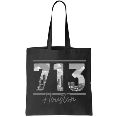 Houston 713 Area Code Skyline Texas Pride Vintage Bag