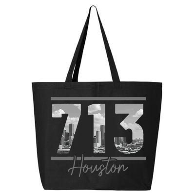 Houston 713 Area Code Skyline Texas Pride Vintage 25L Jumbo Tote