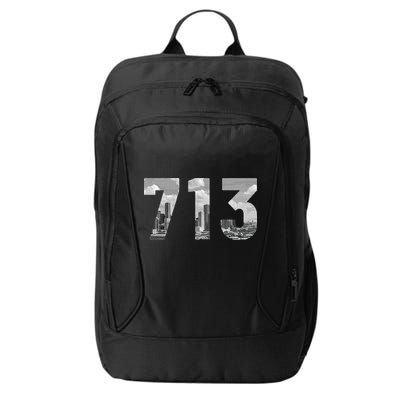 Houston 713 Area Code Skyline Texas Pride Vintage City Backpack