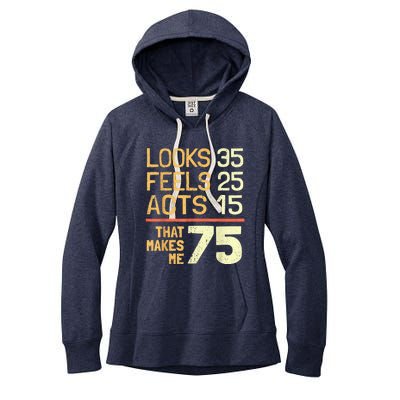 Hilarious 75th Birthday Present Idea I 75 Years Women's Fleece Hoodie