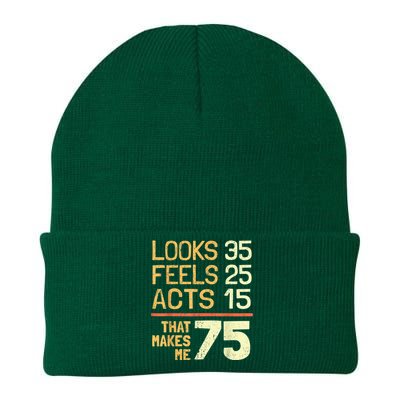 Hilarious 75th Birthday Idea I 75 Years Knit Cap Winter Beanie