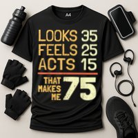 Hilarious 75th Birthday Idea I 75 Years Cooling Performance Crew T-Shirt
