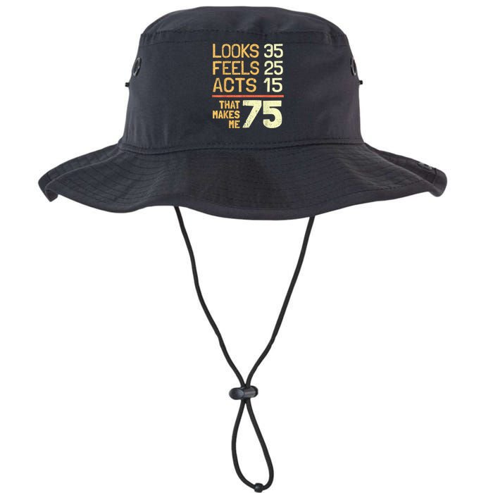 Hilarious 75th Birthday Idea I 75 Years Legacy Cool Fit Booney Bucket Hat