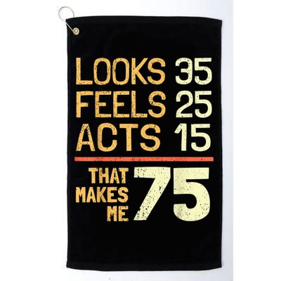 Hilarious 75th Birthday Idea I 75 Years Golf Towel