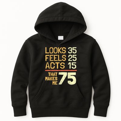Hilarious 75th Birthday Idea I 75 Years Kids Hoodie