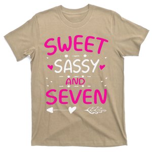 Happy 7th Birthday Sweet Sassy And Seven 7 Years Old T-Shirt