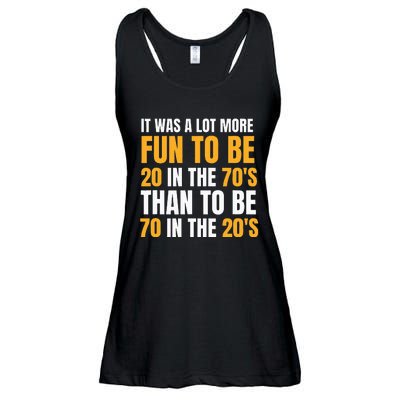 Happy 70th Birthday Funny Retirement 70S Living In The 20S Ladies Essential Flowy Tank