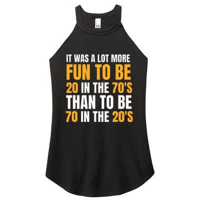 Happy 70th Birthday Funny Retirement 70S Living In The 20S Women's Perfect Tri Rocker Tank